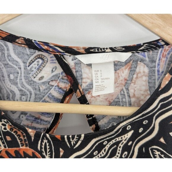 H&M Women's Fit & Flare Stretch‎ Dress Animal Floral Size Small, Boho - Picture 5 of 10